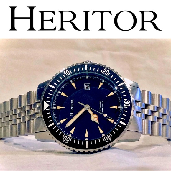 * SOLD * Automatic Heritor Dalton | Black Dial | Like New | Dive Watch - Picture 4 of 16